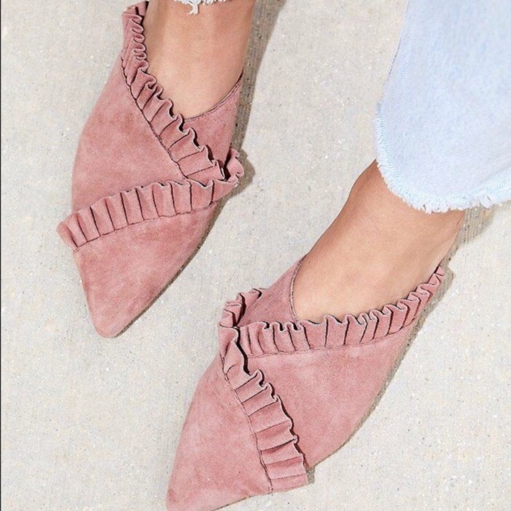 Jeffrey Campbell Suede Blush Mule